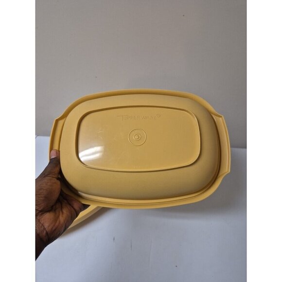 Vintage Tupperware Vegetable Rice Microwave Steamer/Cooker 3-Piece 1273-4 Gold - Picture 8 of 10